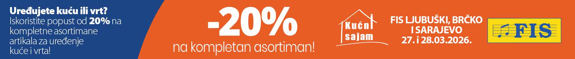 FIS Akcija kućni sajam 20% snizenja