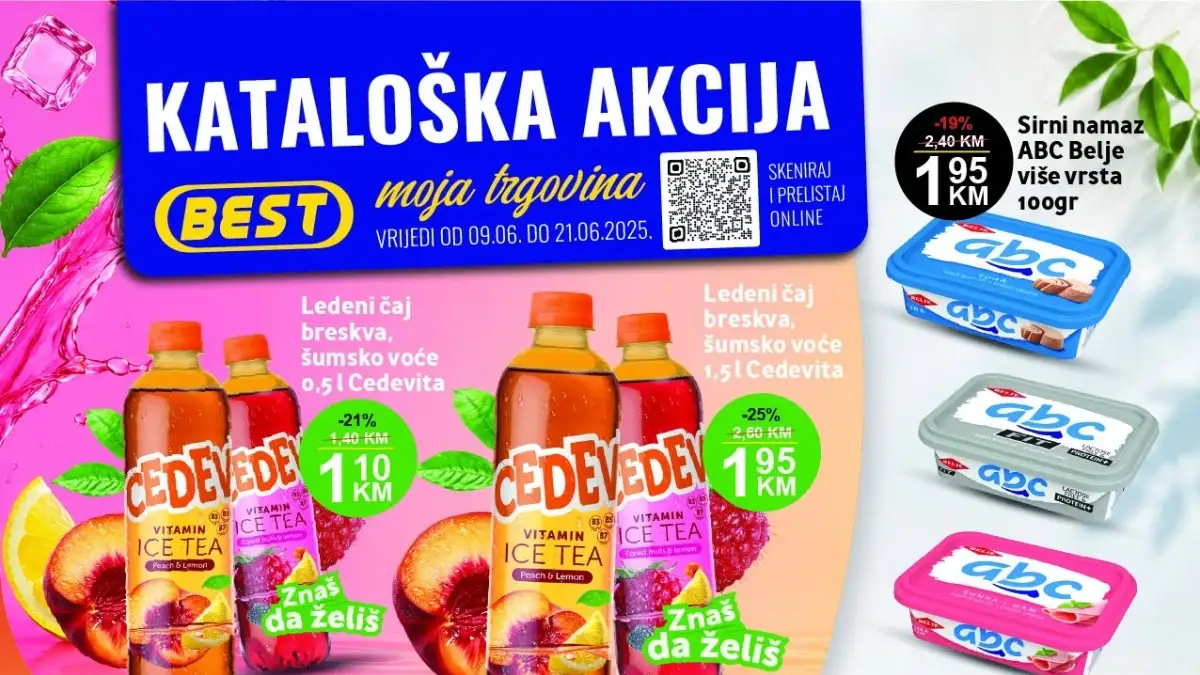 BEST katalog akcija do 21.06.2026 – prehrana, pića, mesni proizvodi, hemija i tehnika na akciji