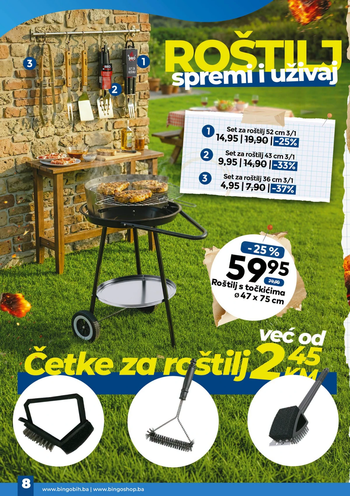 Bingo katalog Ljeto u dvorištu – roštilji, četke i pribor za roštiljanje