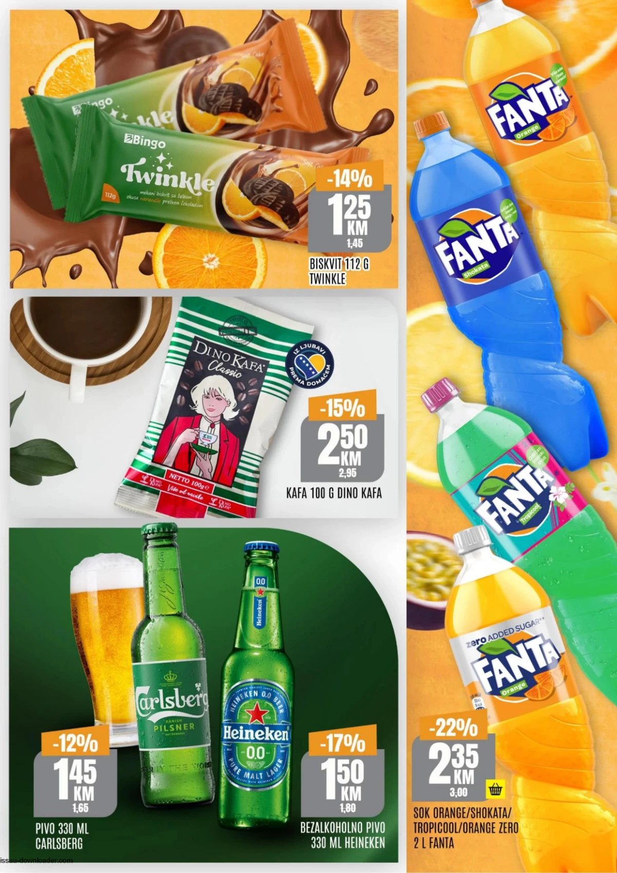 Bingo katalog strana 5 – Fanta, Dino kafa, Carlsberg i Heineken