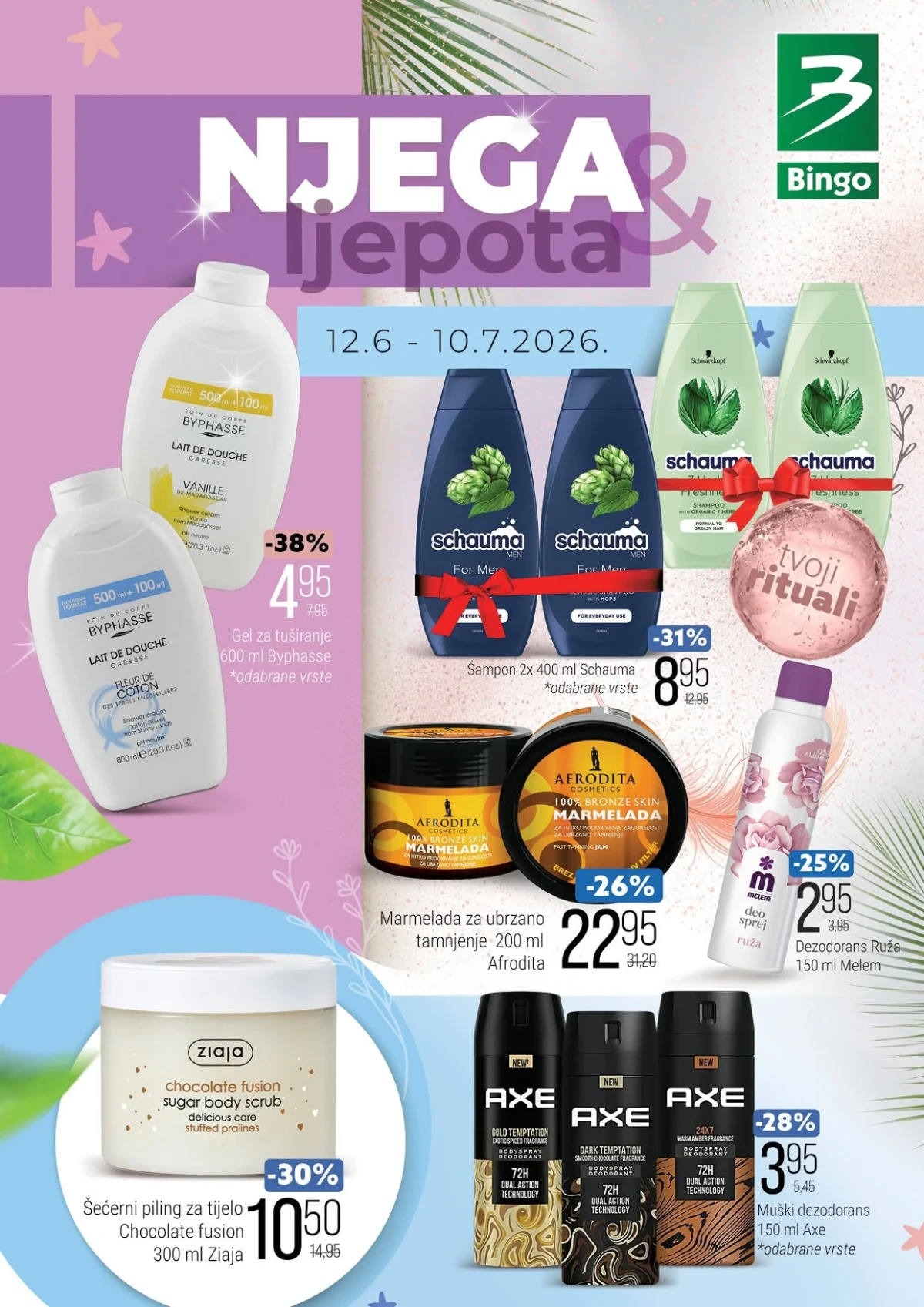 Bingo Njega i ljepota katalog do 50% popusta na kozmetiku, parfeme i proizvode za njegu do 10.07.2026