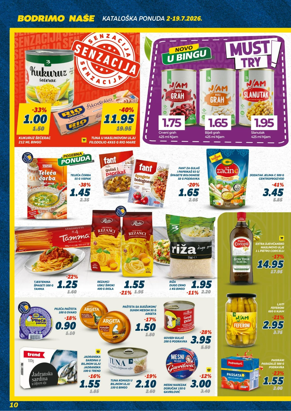 Bingo katalog osnovne namirnice i konzerve