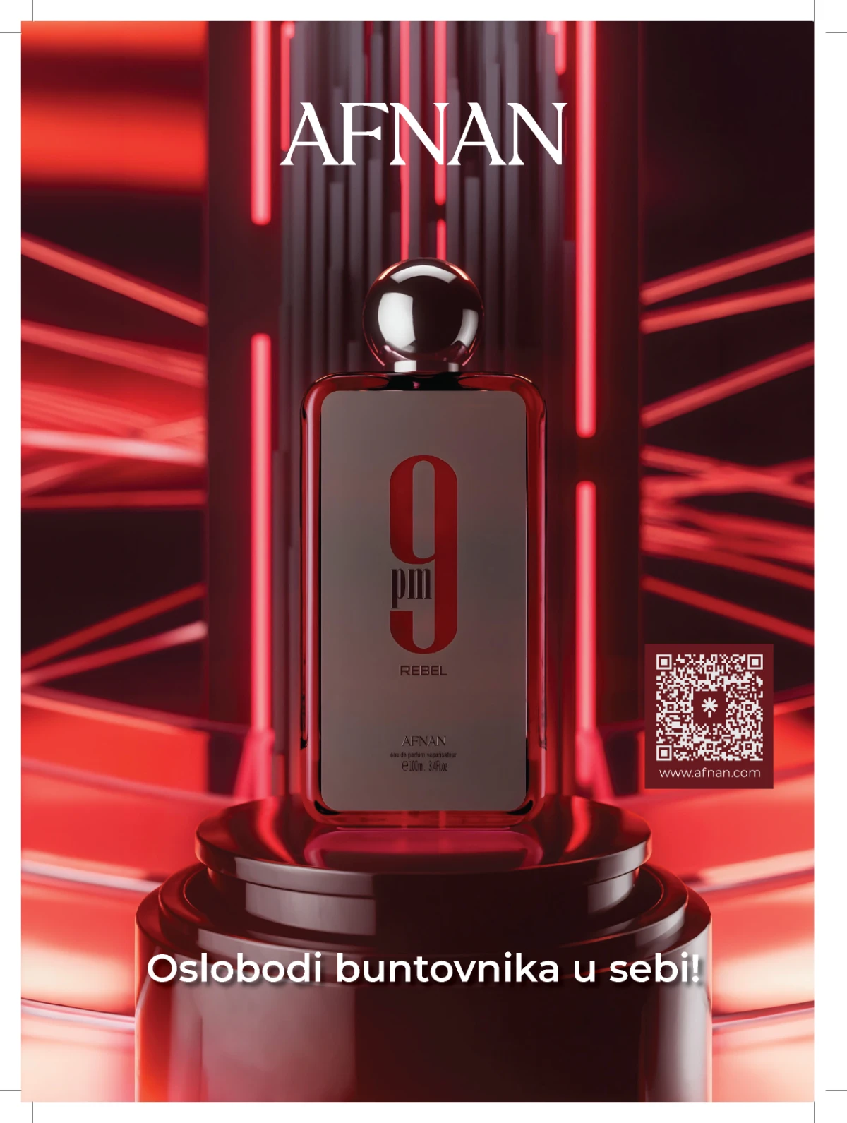 AFNAN 9 PM Rebel parfem u dm Active Beauty časopisu