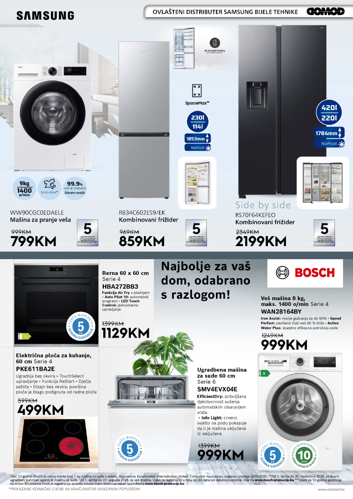 Domod katalog strana 11 Samsung i Bosch kućanski uređaji