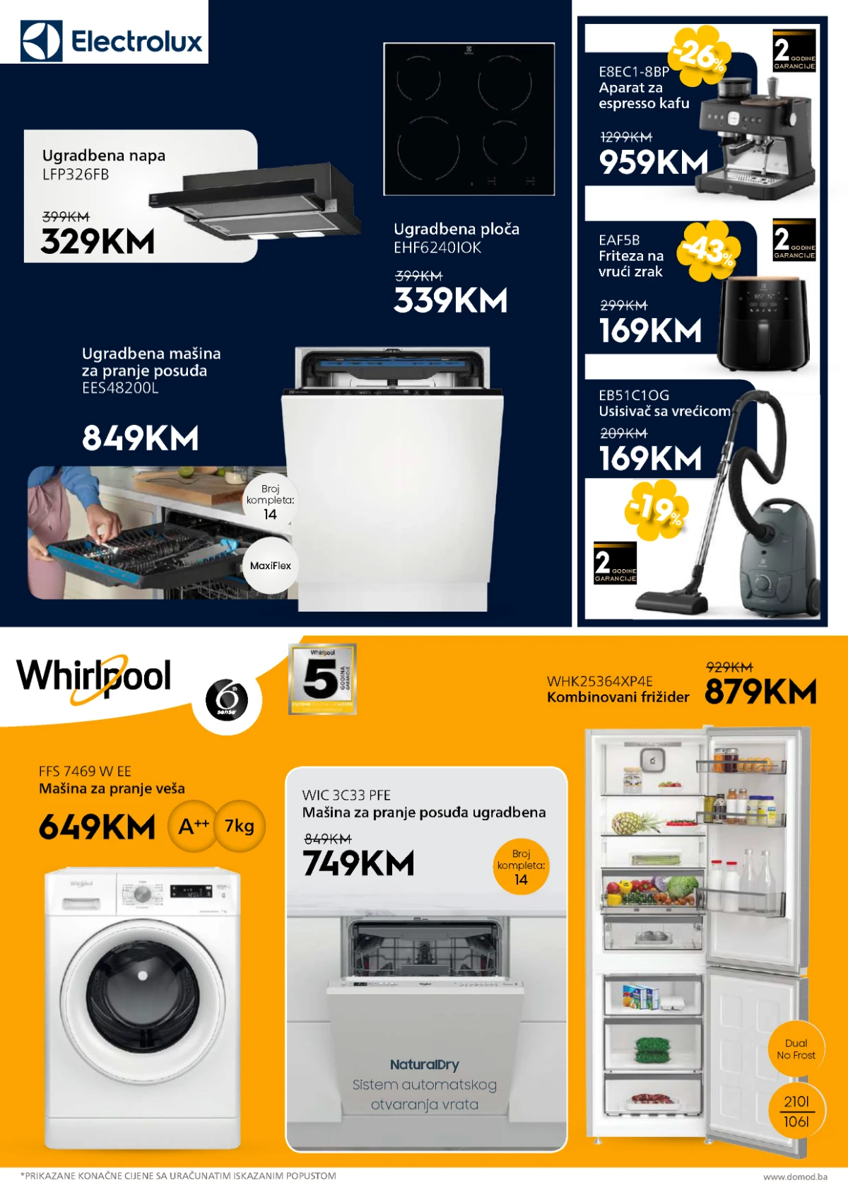 Domod katalog strana 12 Electrolux i Whirlpool kućanski uređaji