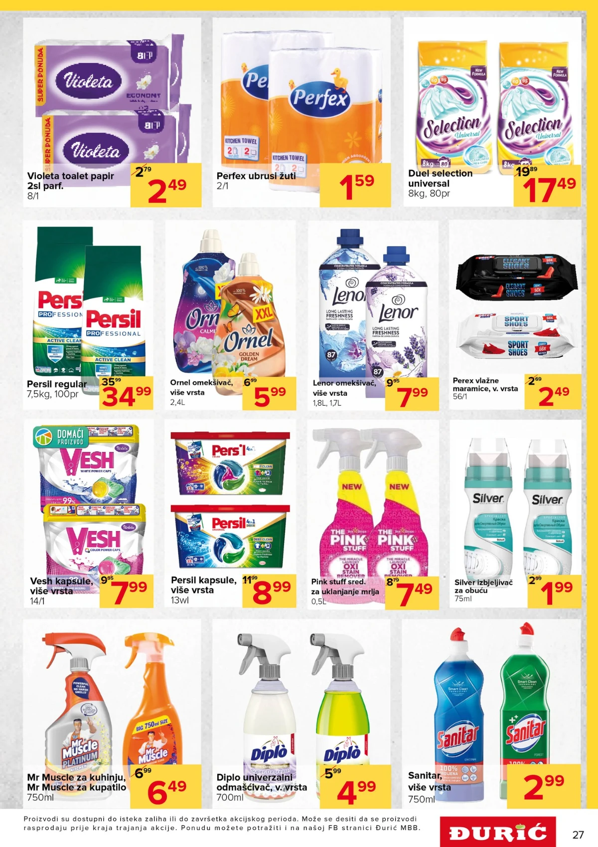 Đurić supermarket katalog prehrana piće i higijena stranica 27