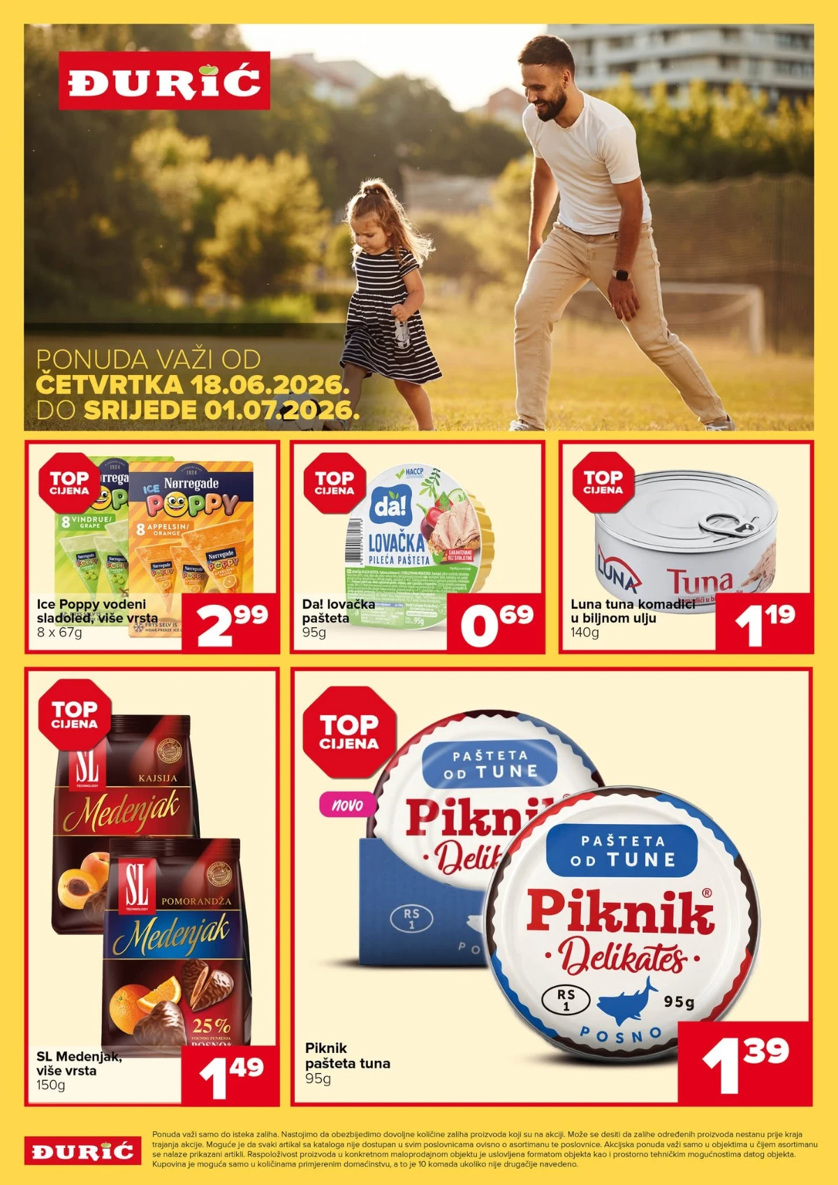 Đurić katalog do 01.07.2026 – prehrana, piće, delikatese i proizvodi za svakodnevnu kupovinu