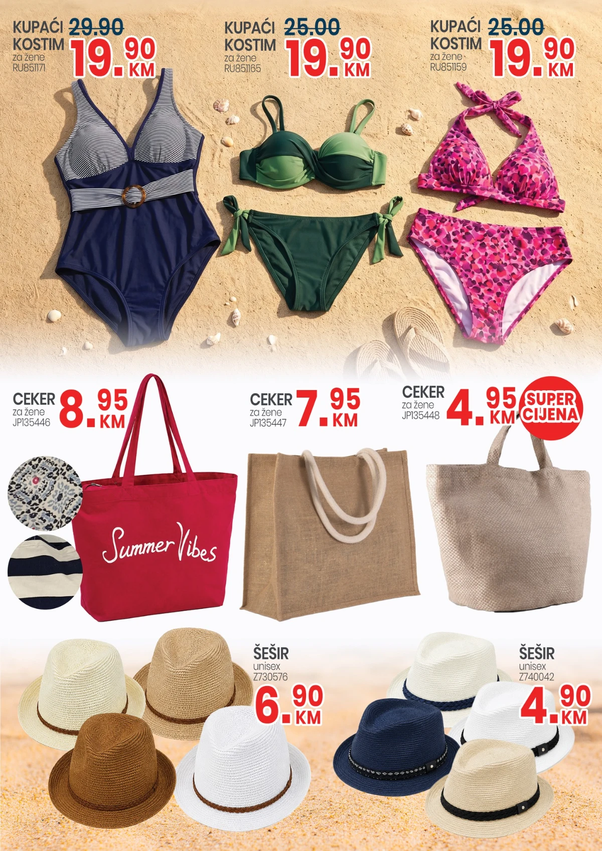 FIS katalog – kupaći kostimi, šeširi i torbe za plažu