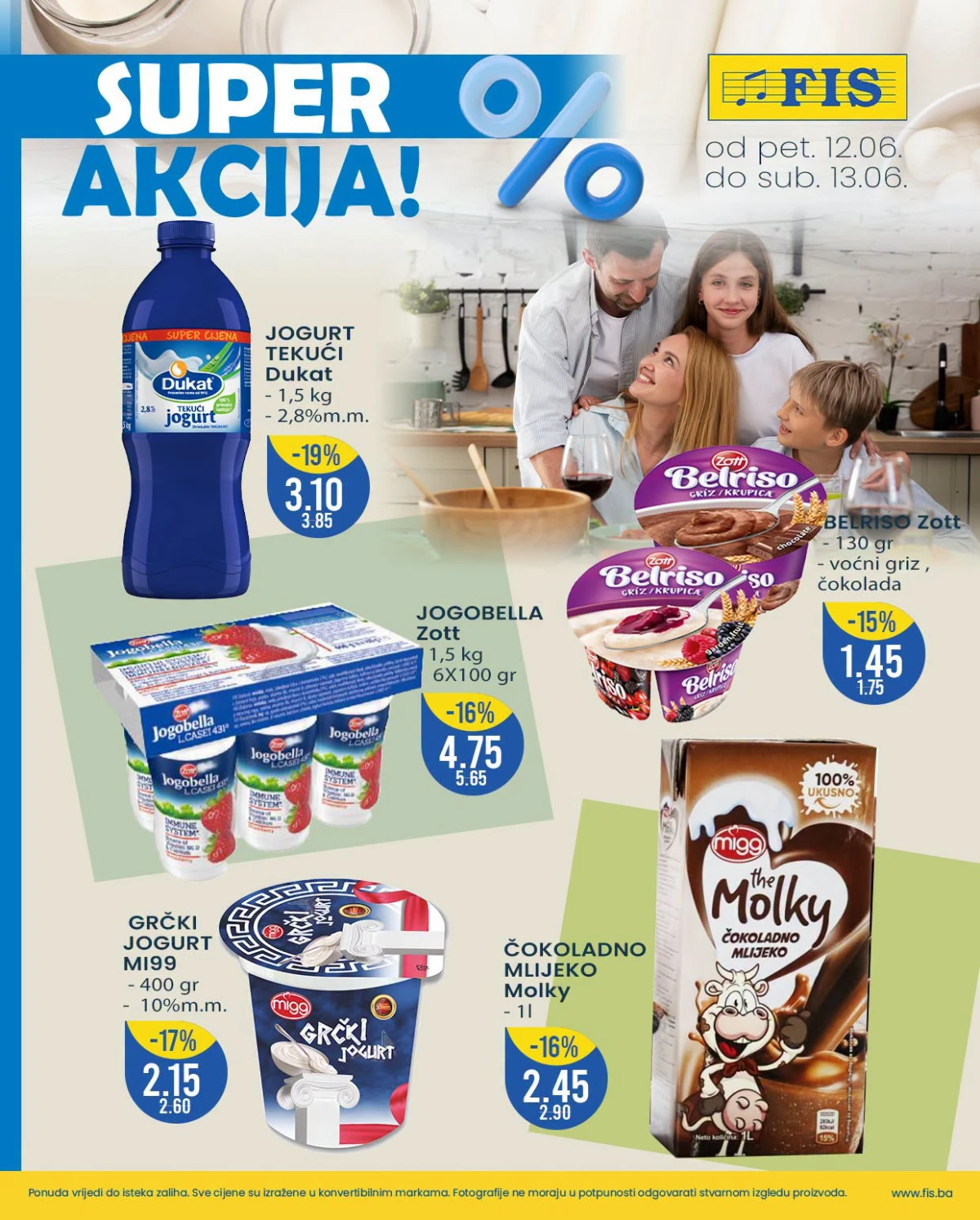 FIS Super akcija – Dukat jogurt, Jogobella, Belriso i Migg proizvodi