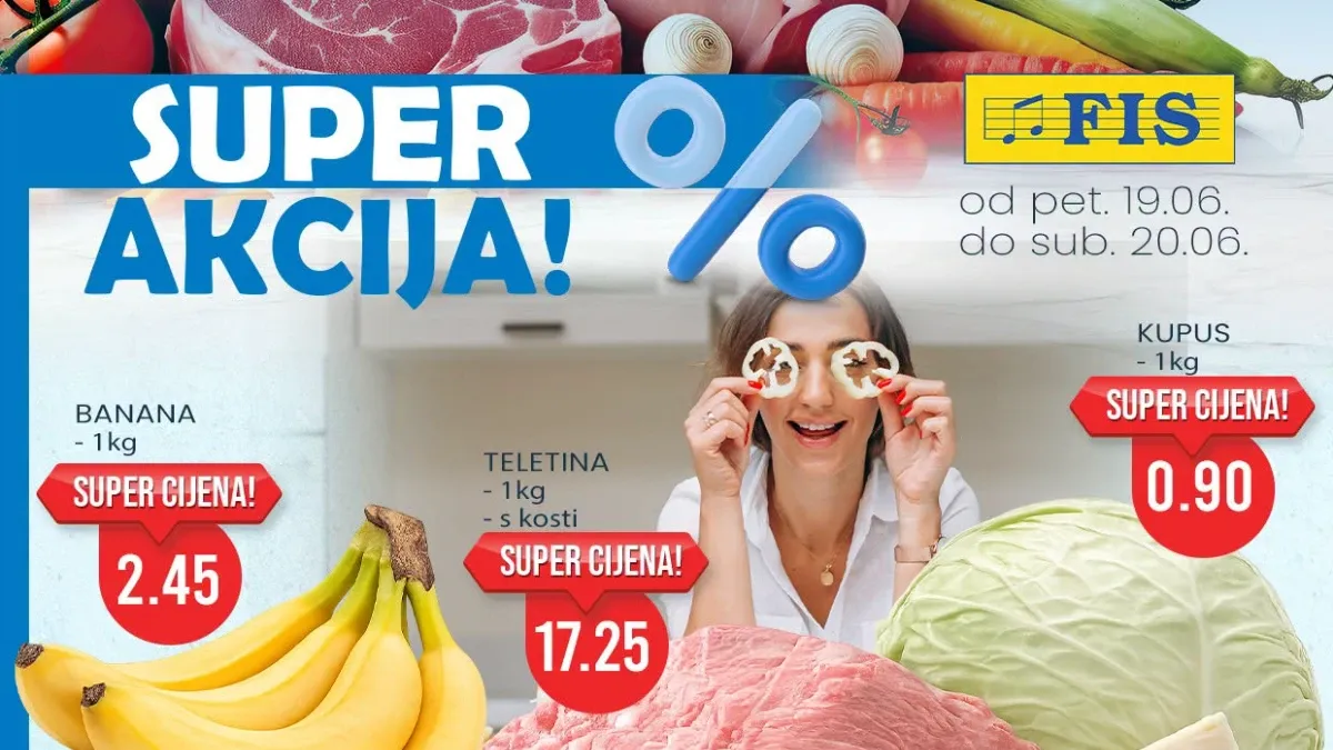FIS Super akcija do 33% popusta – vikend ponuda na prehranu, piće i kućne potrepštine do 20.06.2026