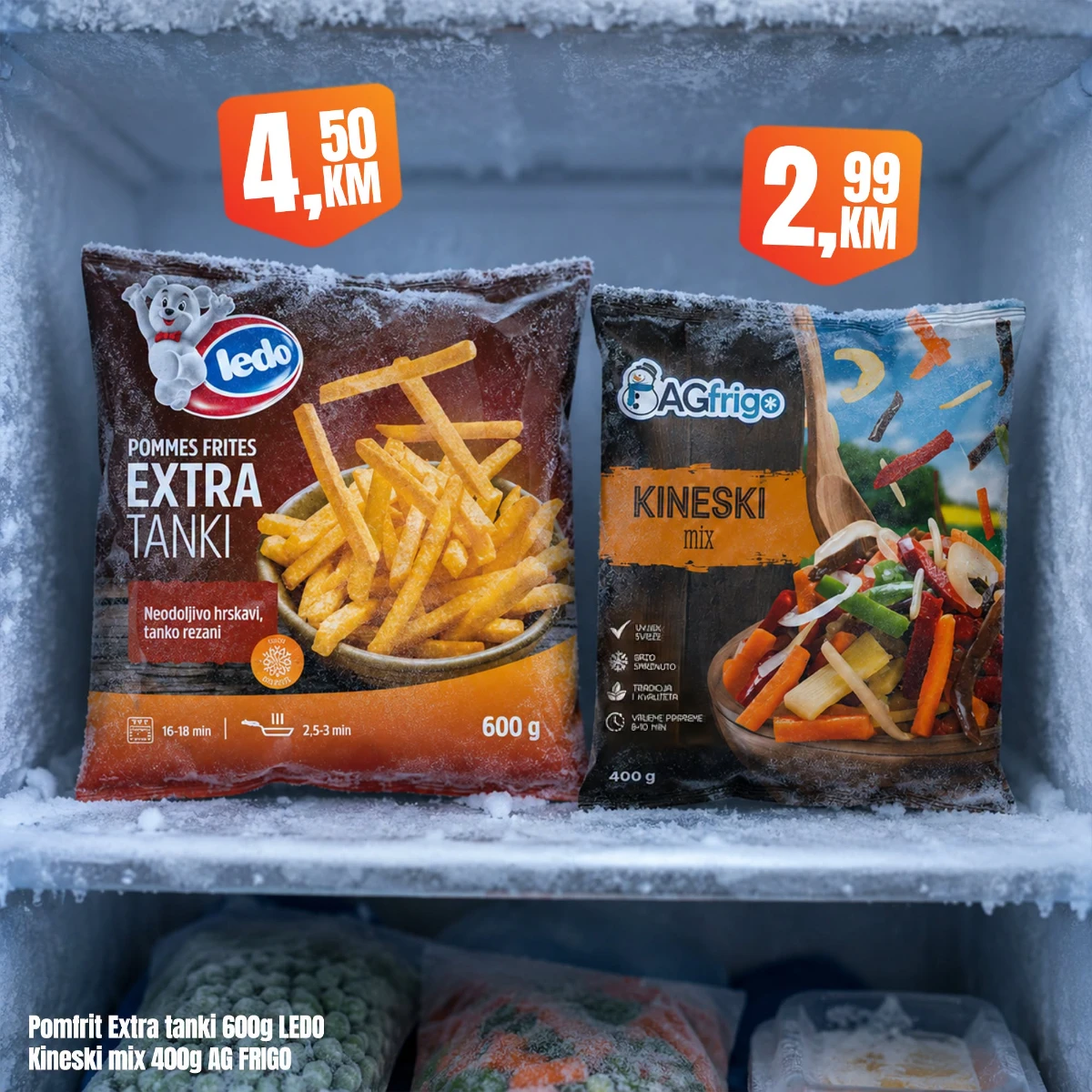 Fortuna Market vikend akcija – Ledo pomfrit i AG Frigo kineski mix na sniženju