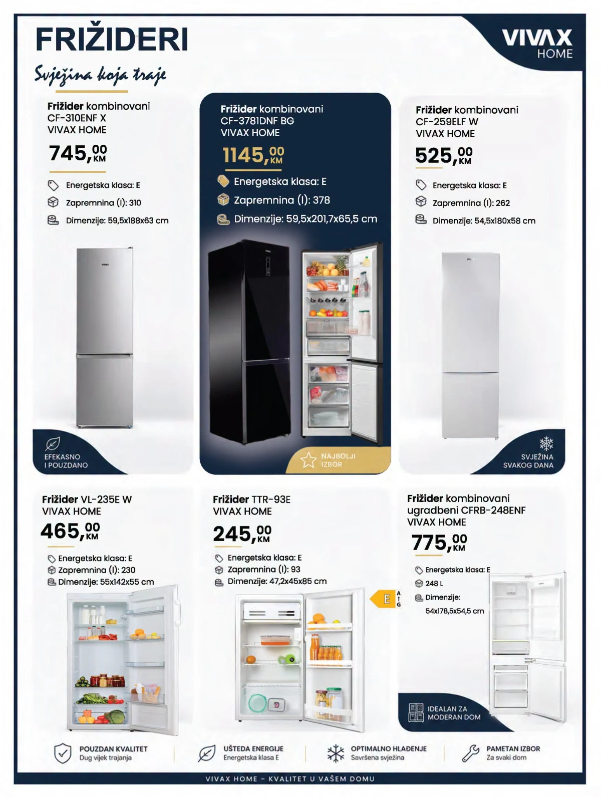 Fortuna Home katalog zamrzivači i rashladne vitrine