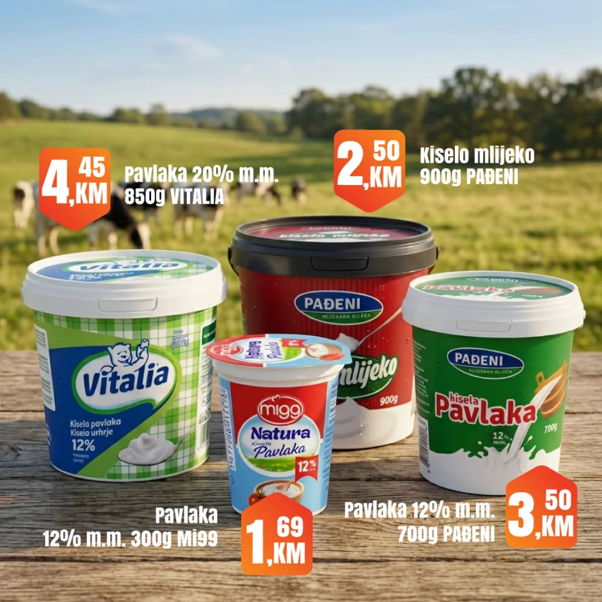 Fortuna Market vikend akcija strana 6 – pavlake i kiselo mlijeko Fortuna Market vikend akcija strana 6 – pavlaka Mi99 1,69 KM i kiselo mlijeko Padeni 2,50 KM