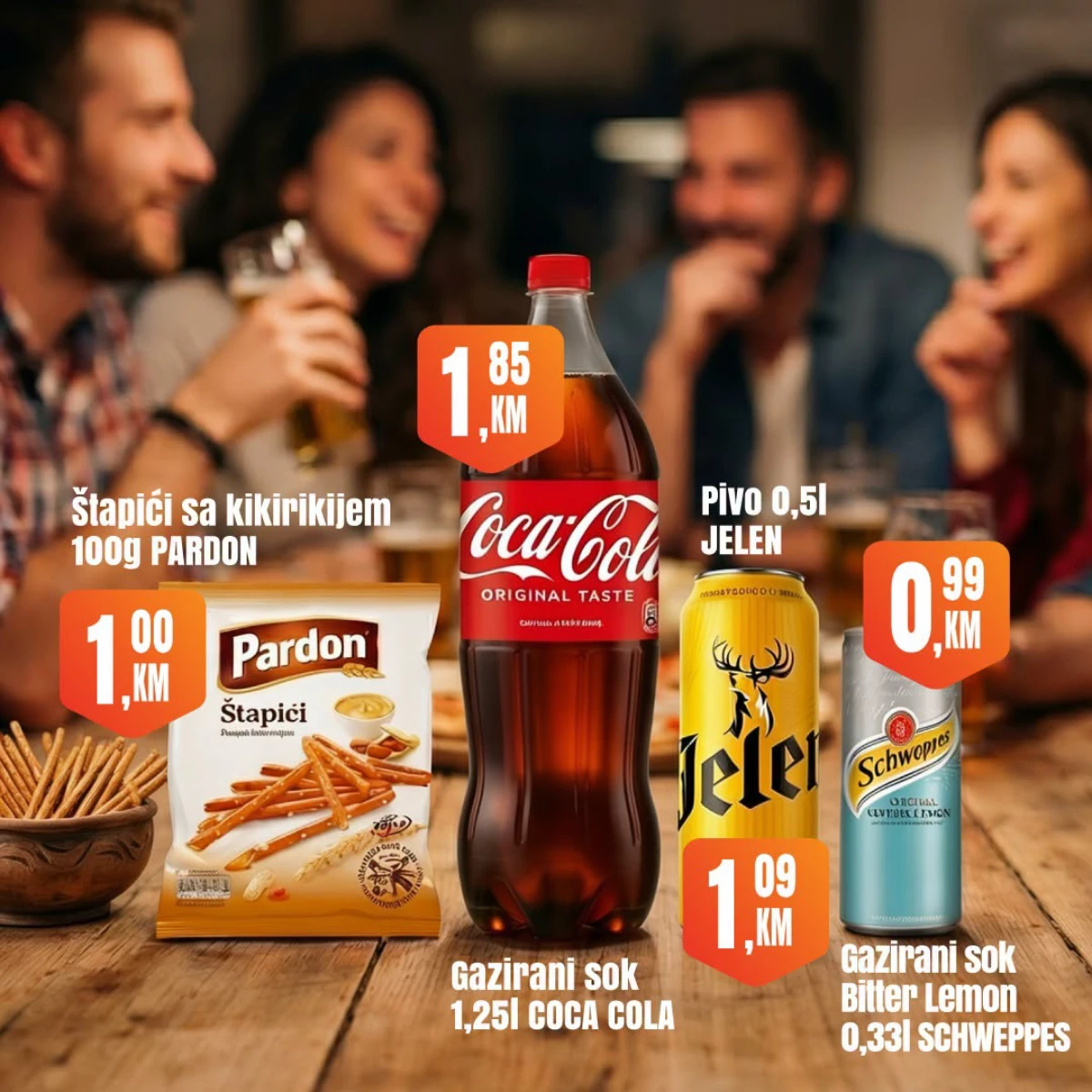 Fortuna Market vikend akcija strana 16 – Coca-Cola i grickalice Fortuna Market vikend akcija strana 16 – Coca-Cola 1,85 KM i Jelen pivo 1,09 KM