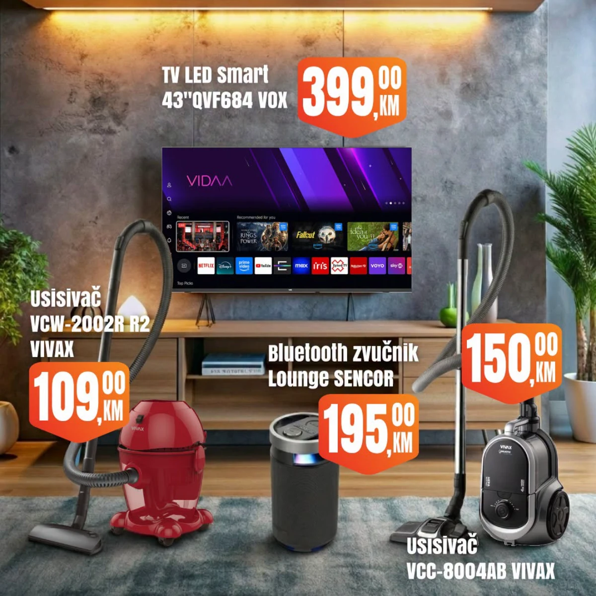Fortuna Market vikend akcija strana 30 – televizori i usisivači Fortuna Market vikend akcija strana 30 – VOX Smart TV 43 inča i Vivax usisivači
