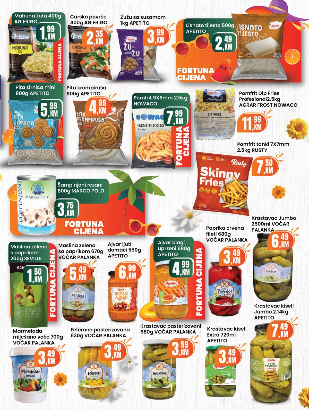 Fortuna Market katalog juli 2026 – zamrznuti program, ajvar i zimnica