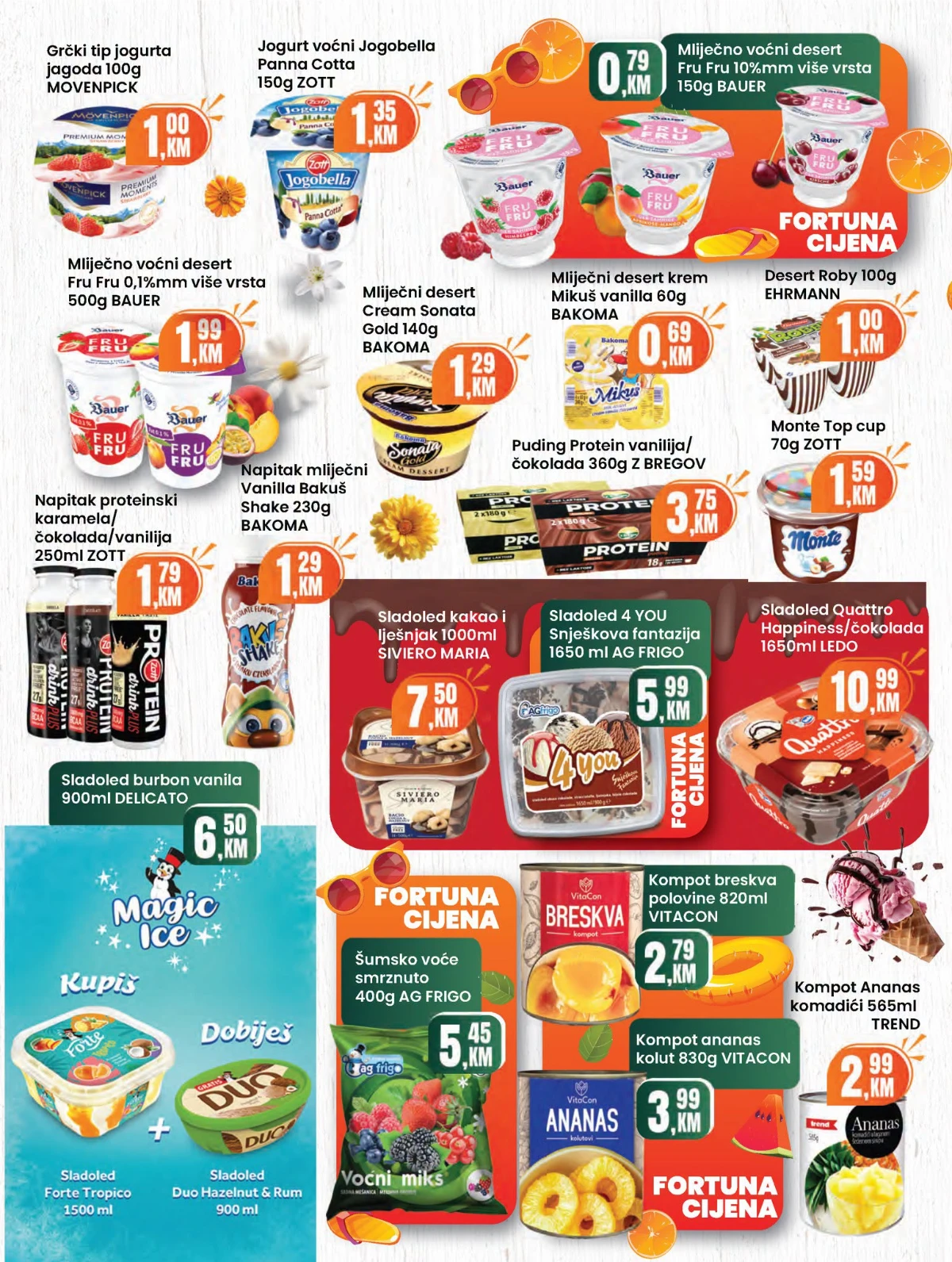 Fortuna Market katalog juli 2026 – pića, ledeni čajevi i ljetna ponuda