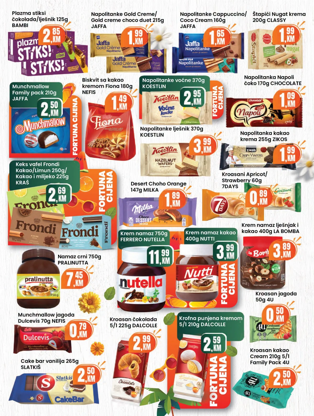 Fortuna katalog sniženja do 30% – strana 13 Fortuna katalog akcija do 30% – prehrana i proizvodi za domaćinstvo (strana 13)