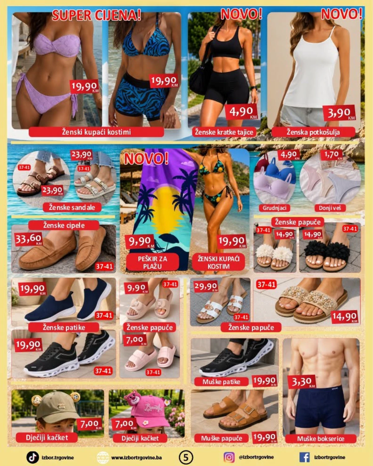 Izbor Trgovine katalog do 12.06.2026 – kupaći kostimi, papuče, patike i ljetni artikli