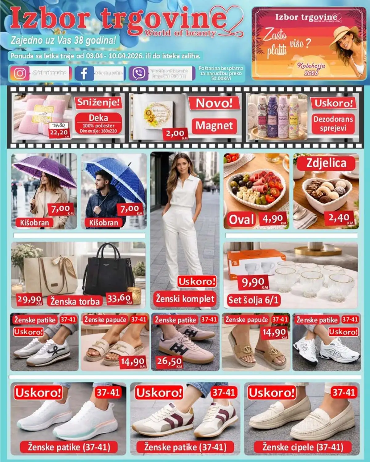 Izbor Trgovine akcija – kućni proizvodi i garderoba na sniženju do 10. aprila 2026 (strana 1)