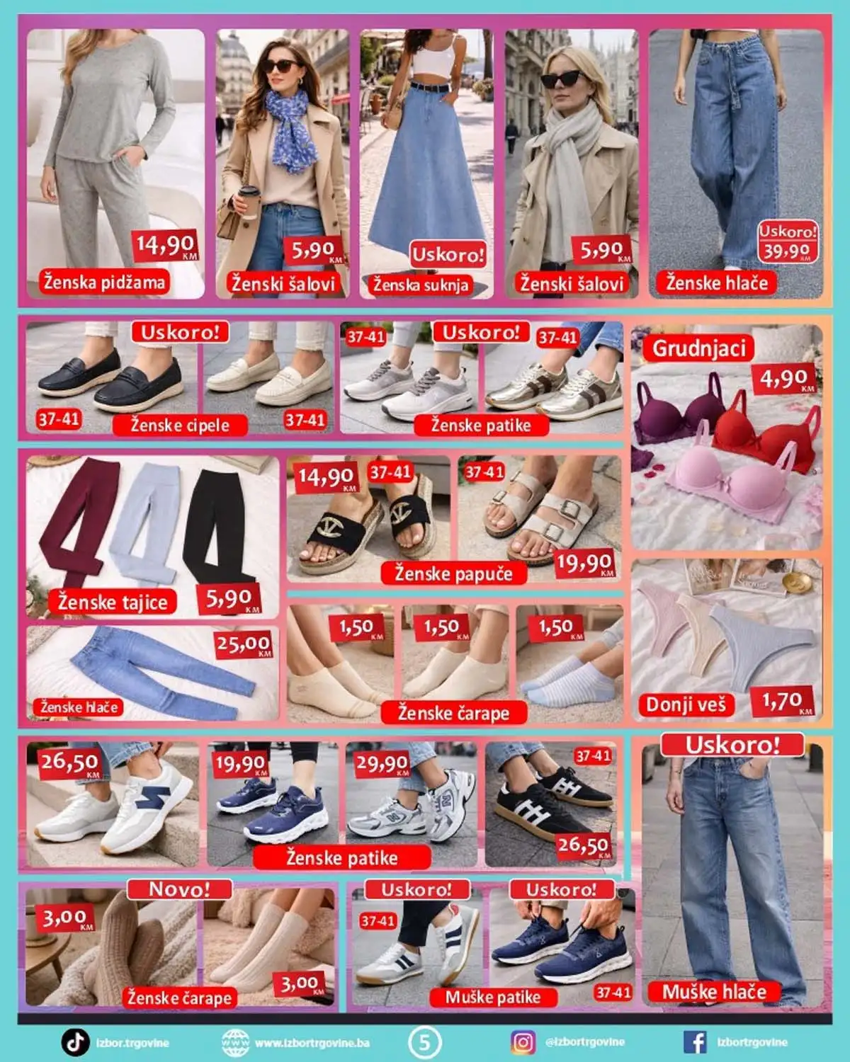 Izbor Trgovine akcija – kućni proizvodi i garderoba na sniženju do 10. aprila 2026 (strana 5)