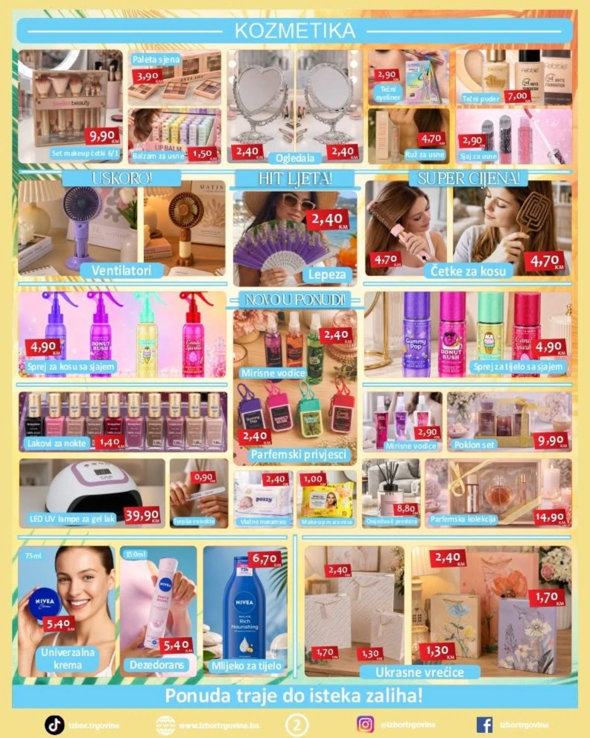 Izbor Trgovine katalog do 19.06.2026 – kozmetika, parfemi, ogledala i beauty dodaci