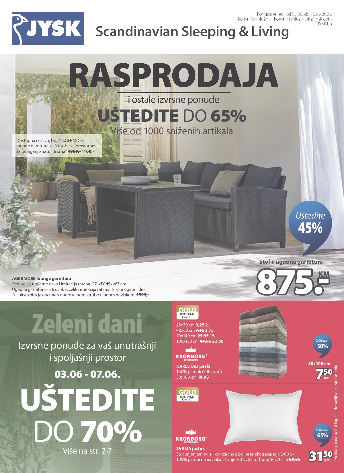 JYSK rasprodaja do 65% popusta na više od 1.000 artikala do 16.06.2026