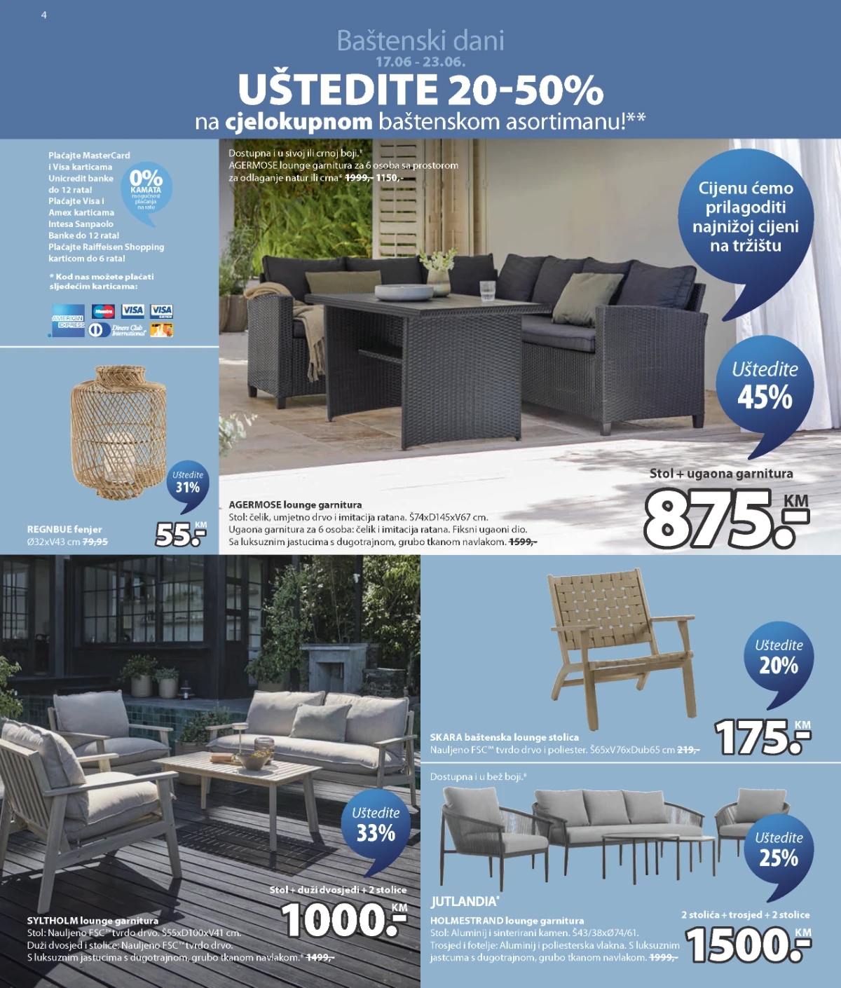 JYSK lounge garniture za vrt i terasu