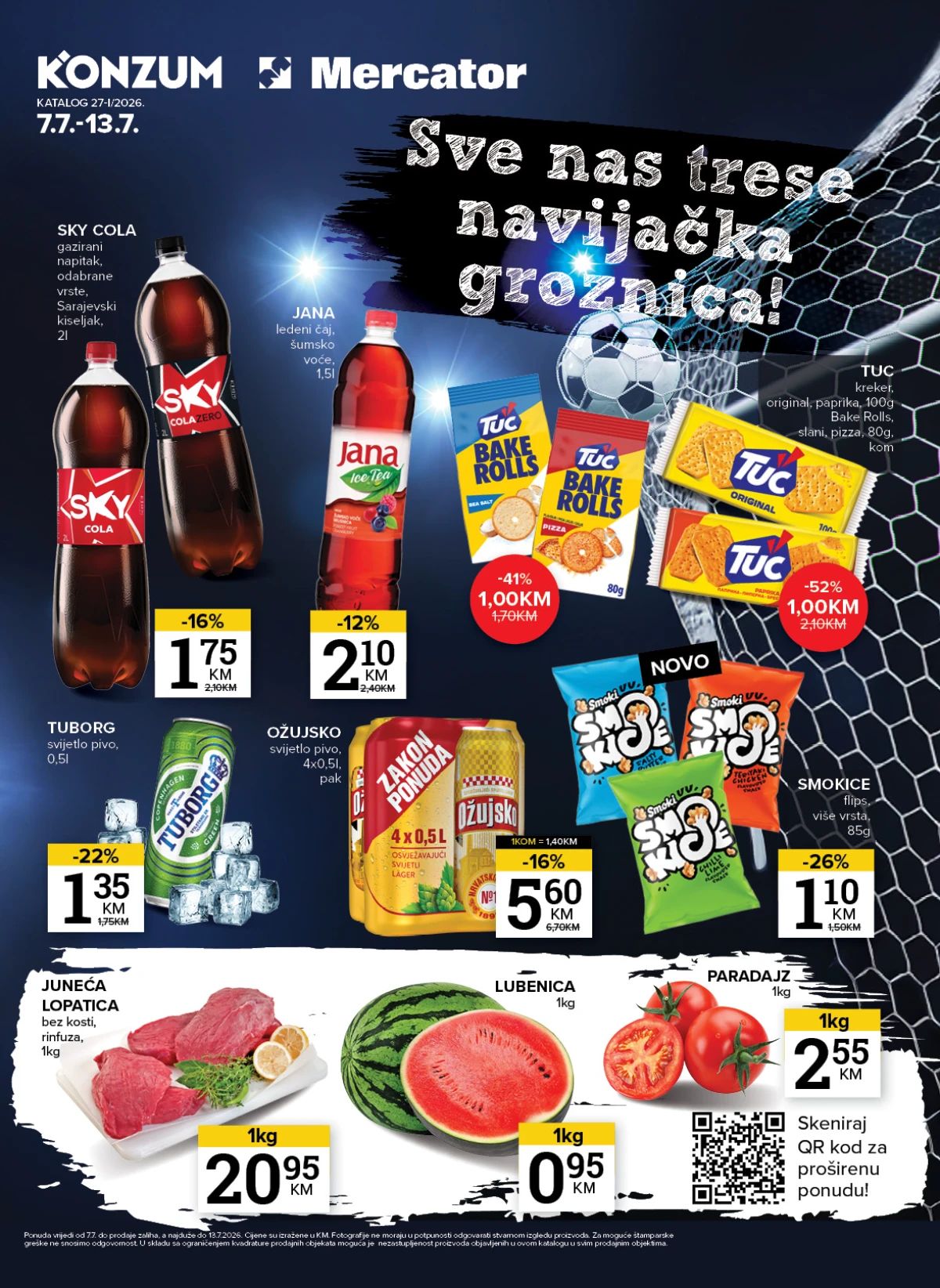 Konzum i Mercator katalog od 07. do 13.07.2026. donosi popuste do 52% i sedmične akcije