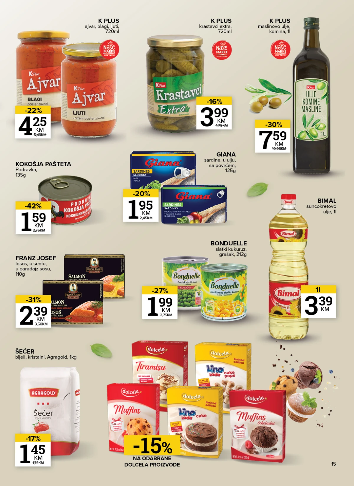 Konzum i Mercator akcija na grickalice, sokove, vodu i energetske napitke