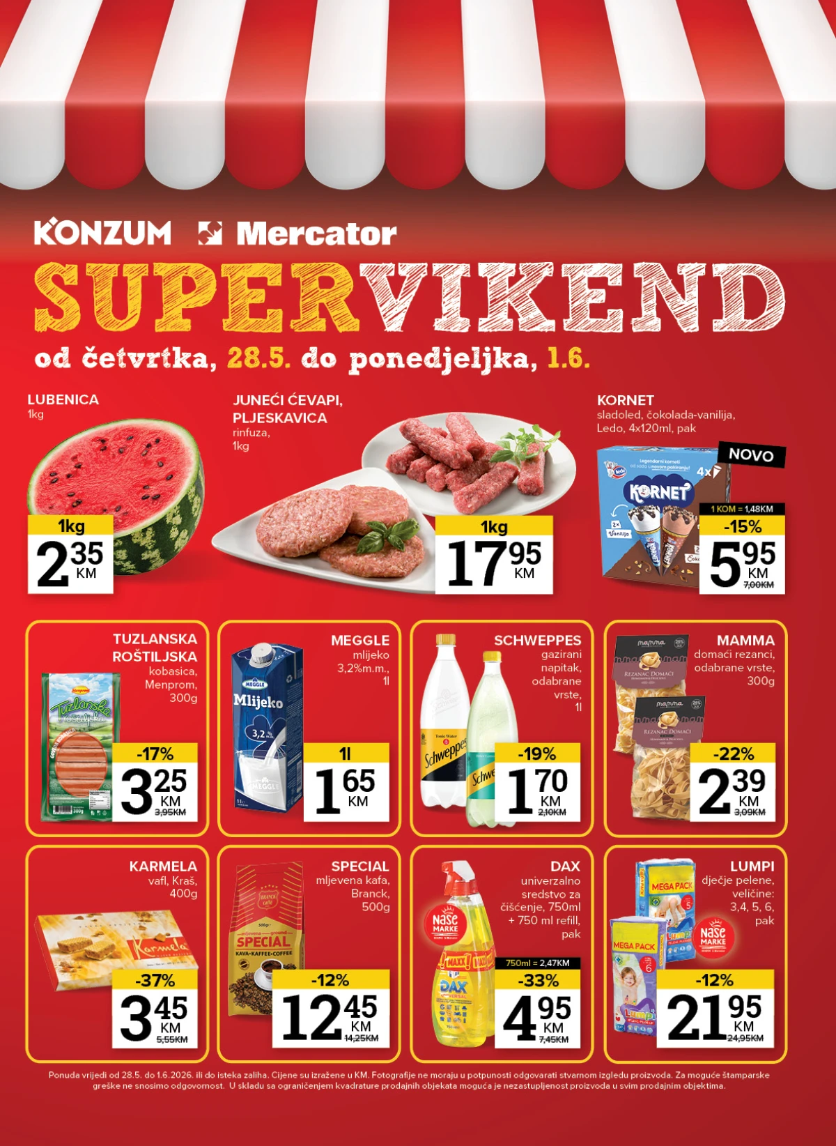 Konzum i Mercator katalog maj 2026 kućanski aparati akcija