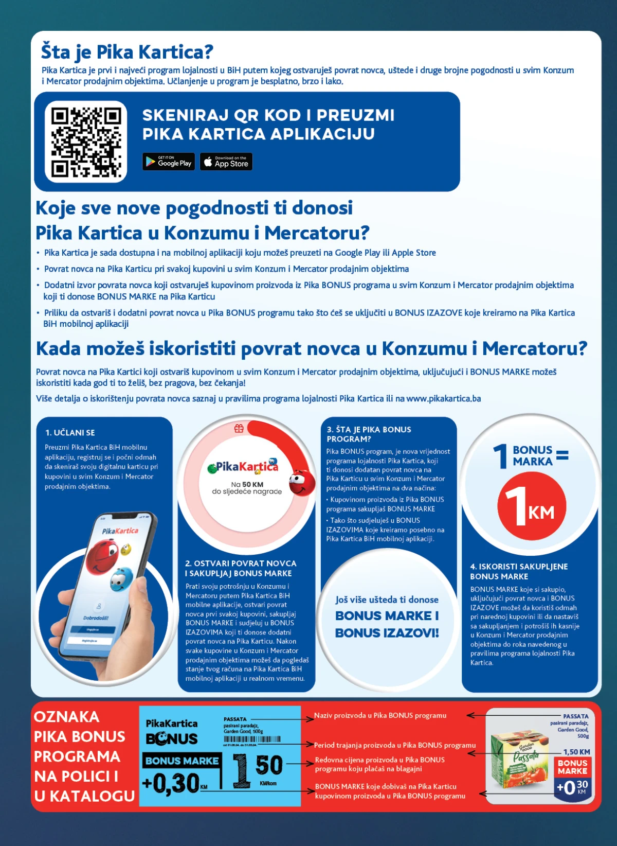 Konzum i Mercator katalog - Pika Kartica bonus program