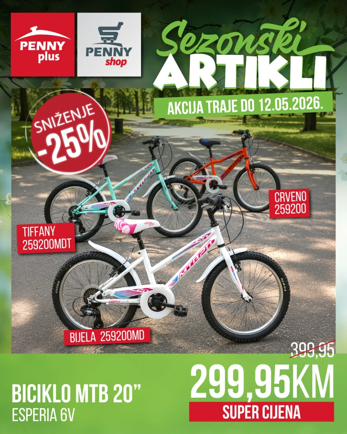 Penny Plus MTB biciklo 20 inča cijena 299,95 KM
