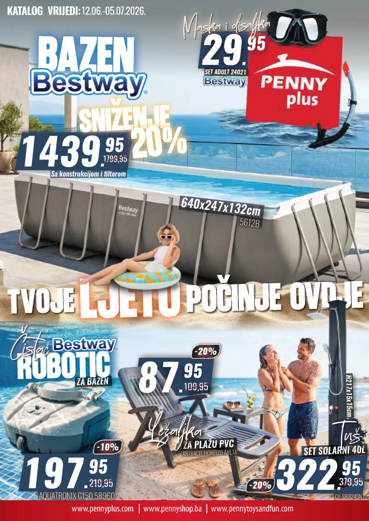 Penny Plus katalog do 05.07.2026 – bazeni, jacuzzi, ležaljke i ljetna oprema na akciji