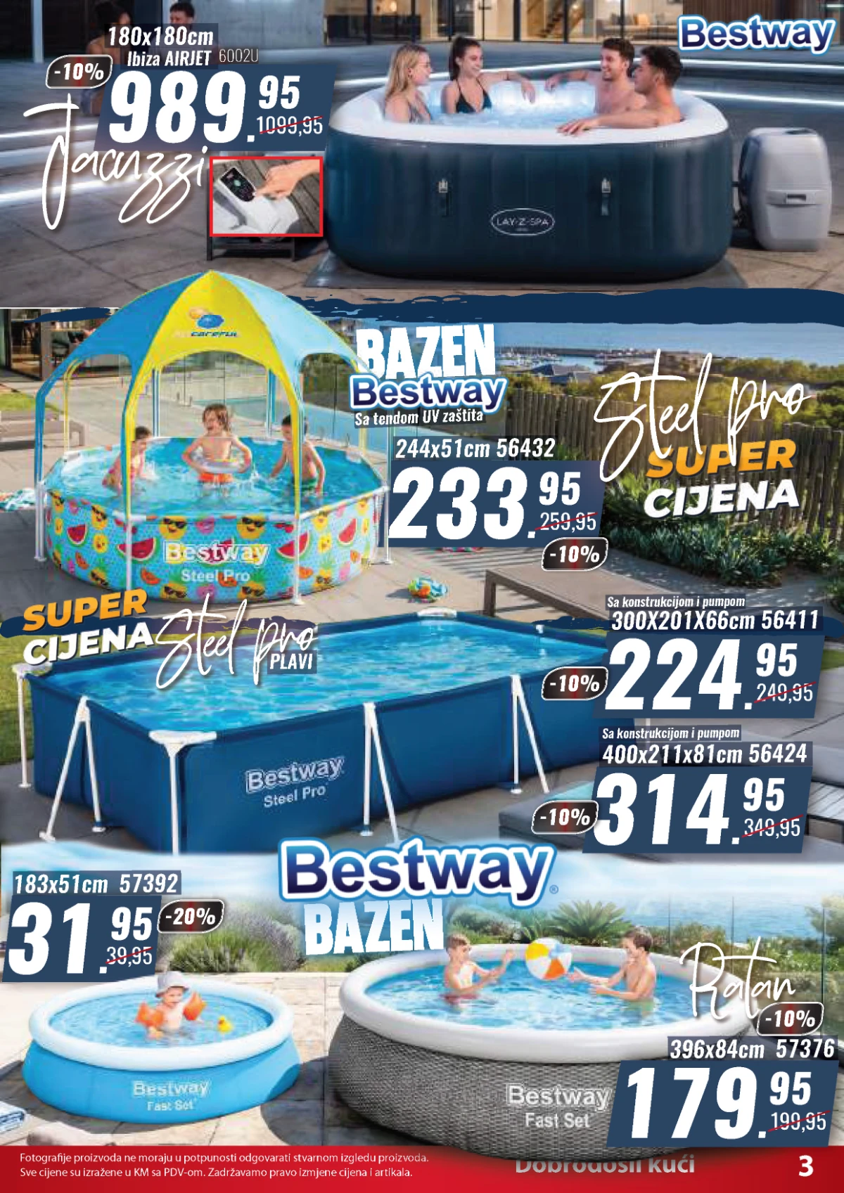 Bestway bazeni za djecu i porodicu Penny Plus katalog juli 2026