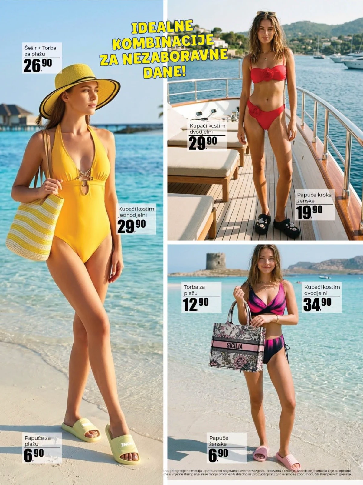 Robot katalog strana 6 – kupaći kostimi, torbe za plažu, šeširi i papuče na akciji