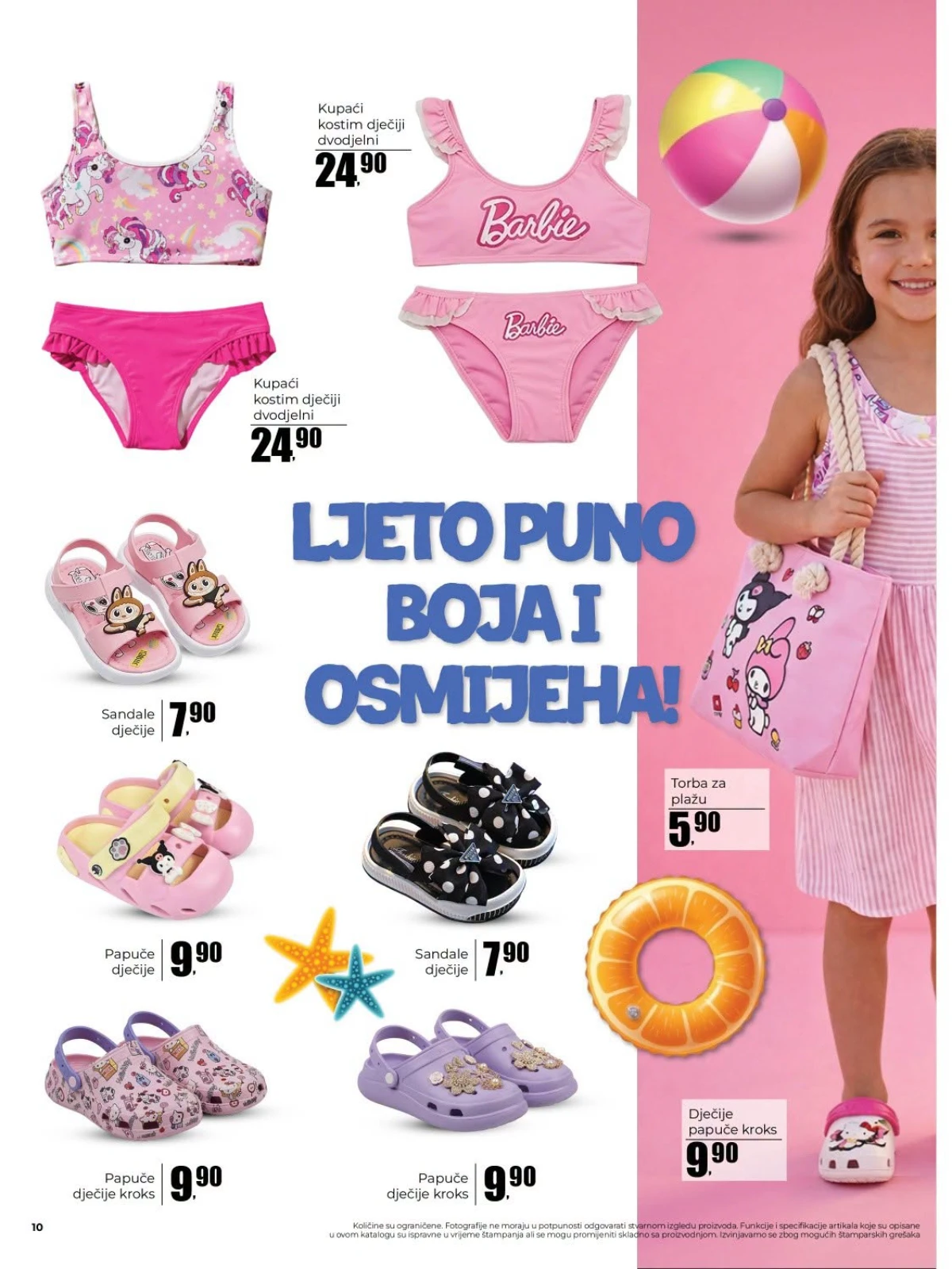 Robot katalog strana 10 – dječiji kupaći kostimi, papuče, sandale i torbe za plažu