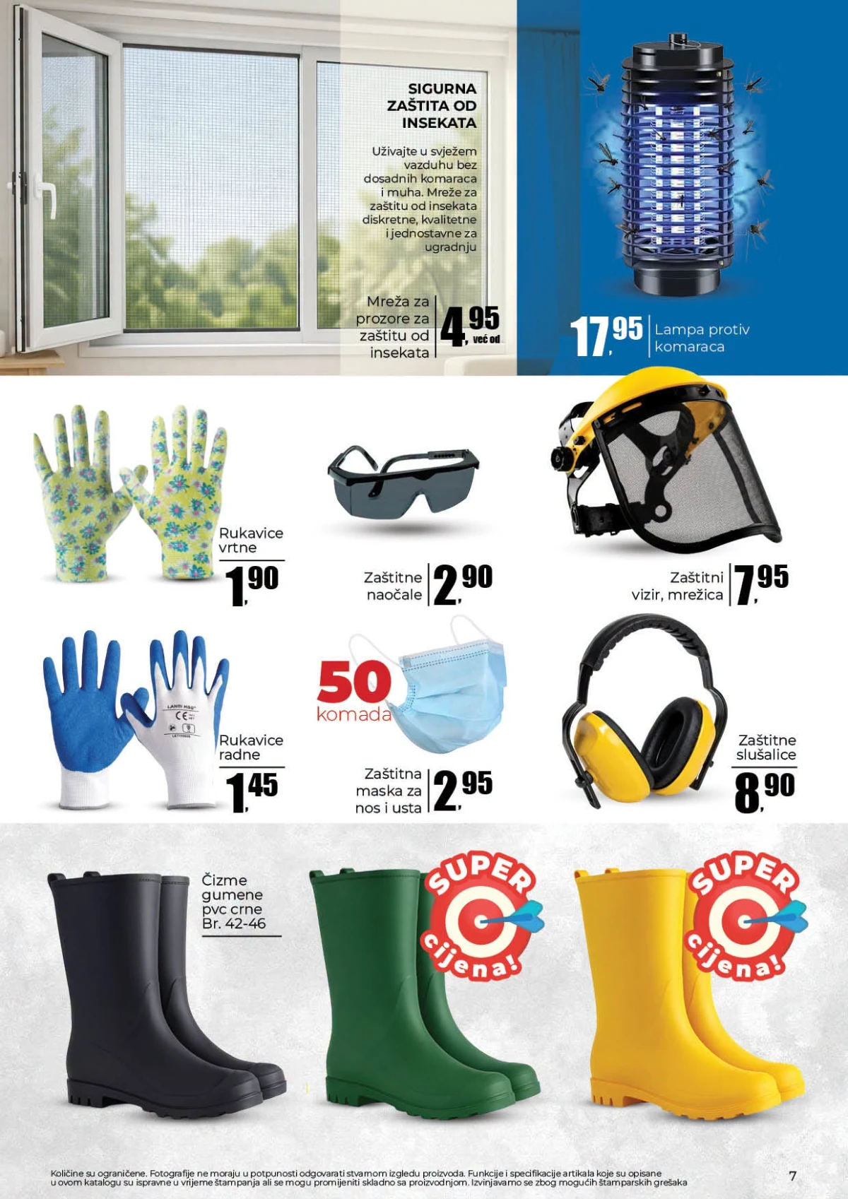 Robot katalog strana 7 mreže za prozore lampa protiv komaraca rukavice naočale vizir i gumene čizme