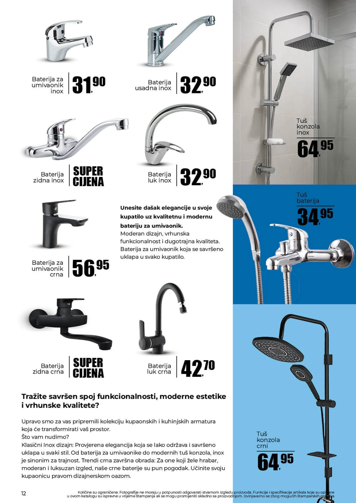 Robot katalog strana 12 – slavine, baterije i tuš sistemi