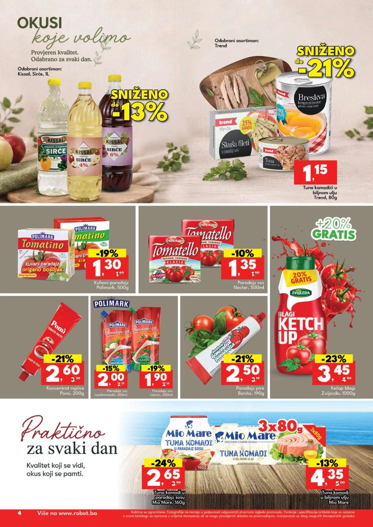 Robot katalog do 01.08.2026. – paradajz proizvodi, kečap i tuna na akciji
