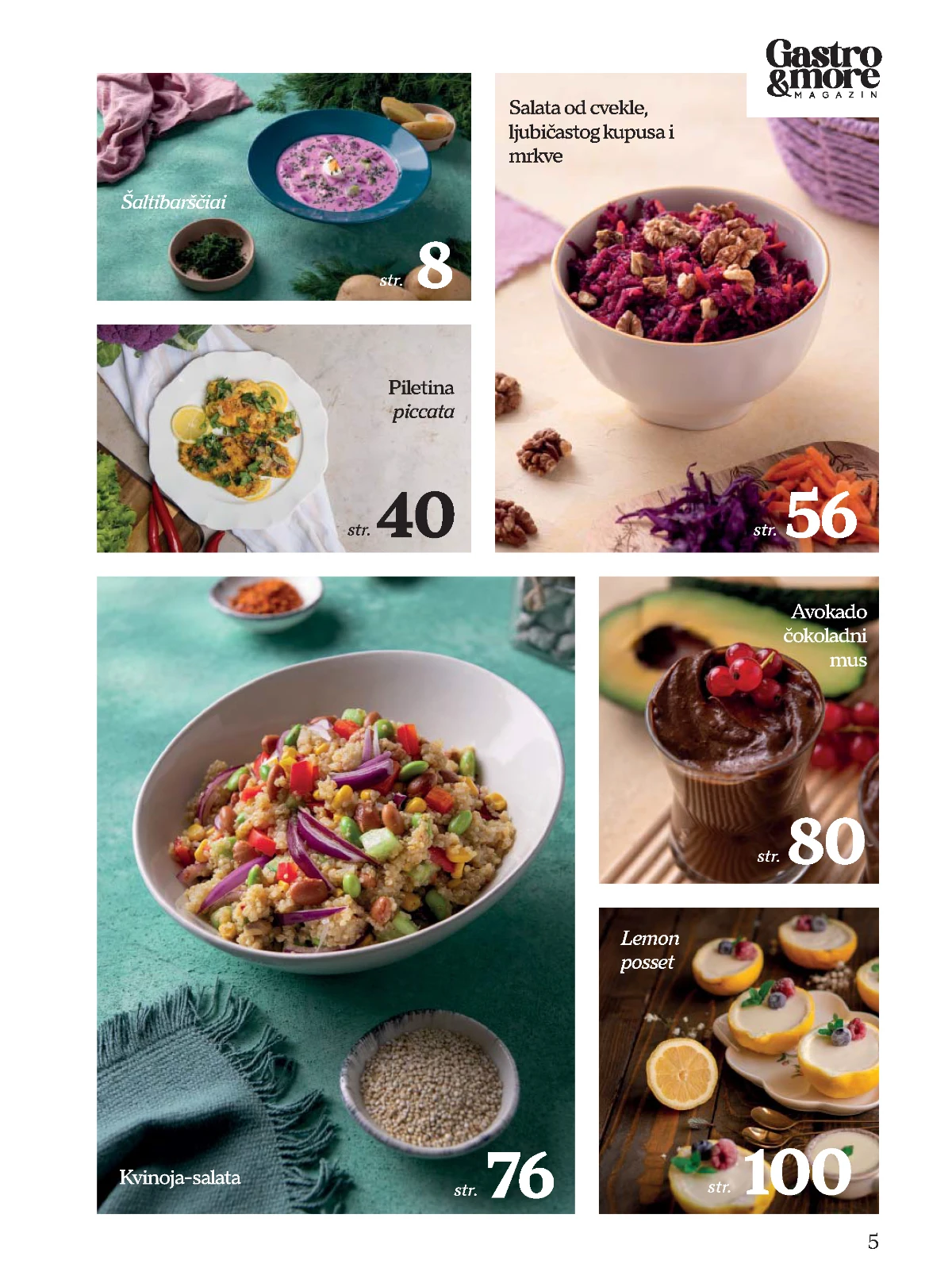 Gastro & More magazin pregled ljetnih recepata i sezonskih jela