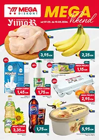 Mega Diskont i Yimor vikend akcija – batak 3,95 KM, banana 2,25 KM, mlijeko 1,45 KM i vikend sniženja do 10.05.2026