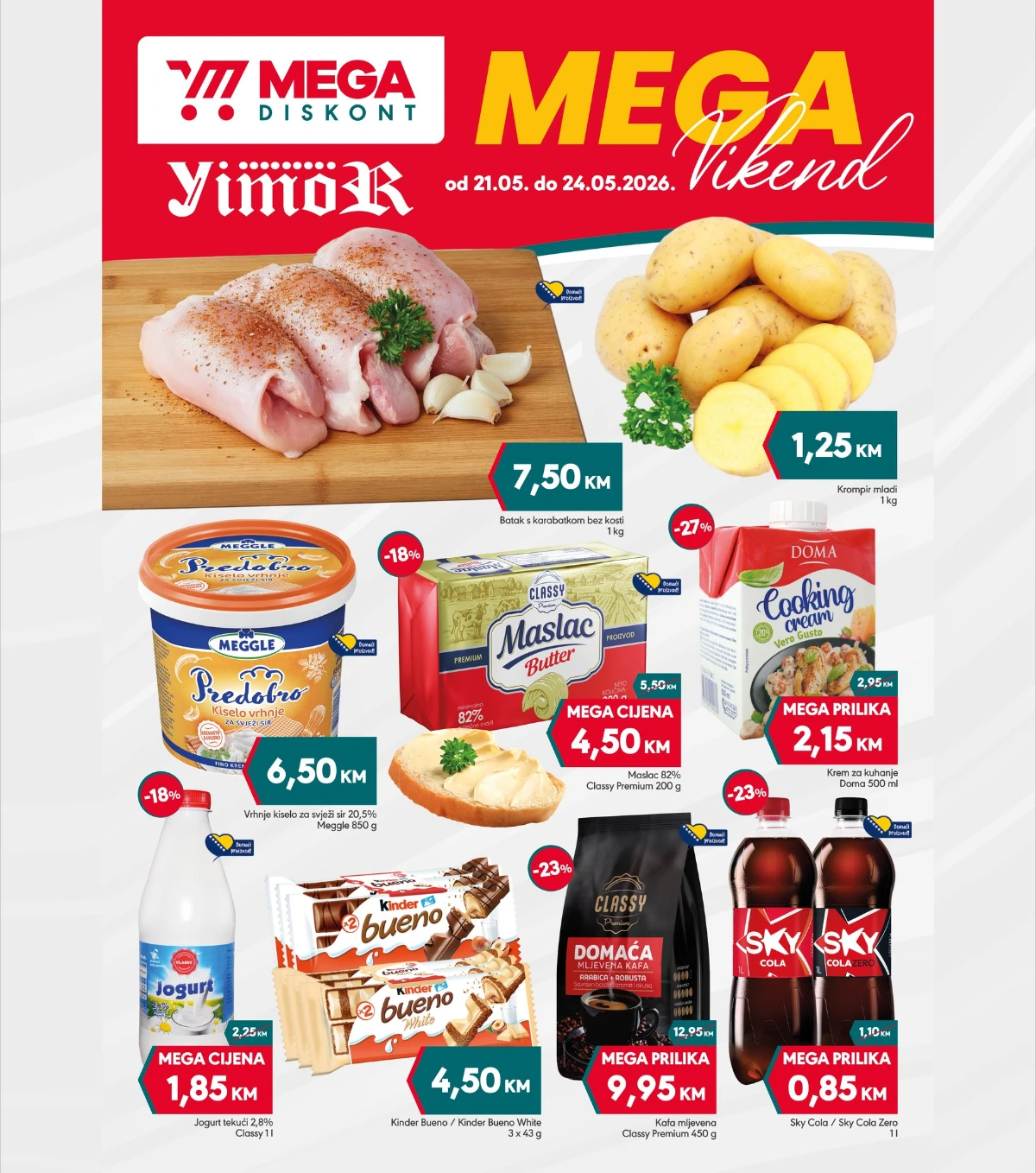 Mega Diskont i Yimor vikend akcija do 27% do 24.05.2026